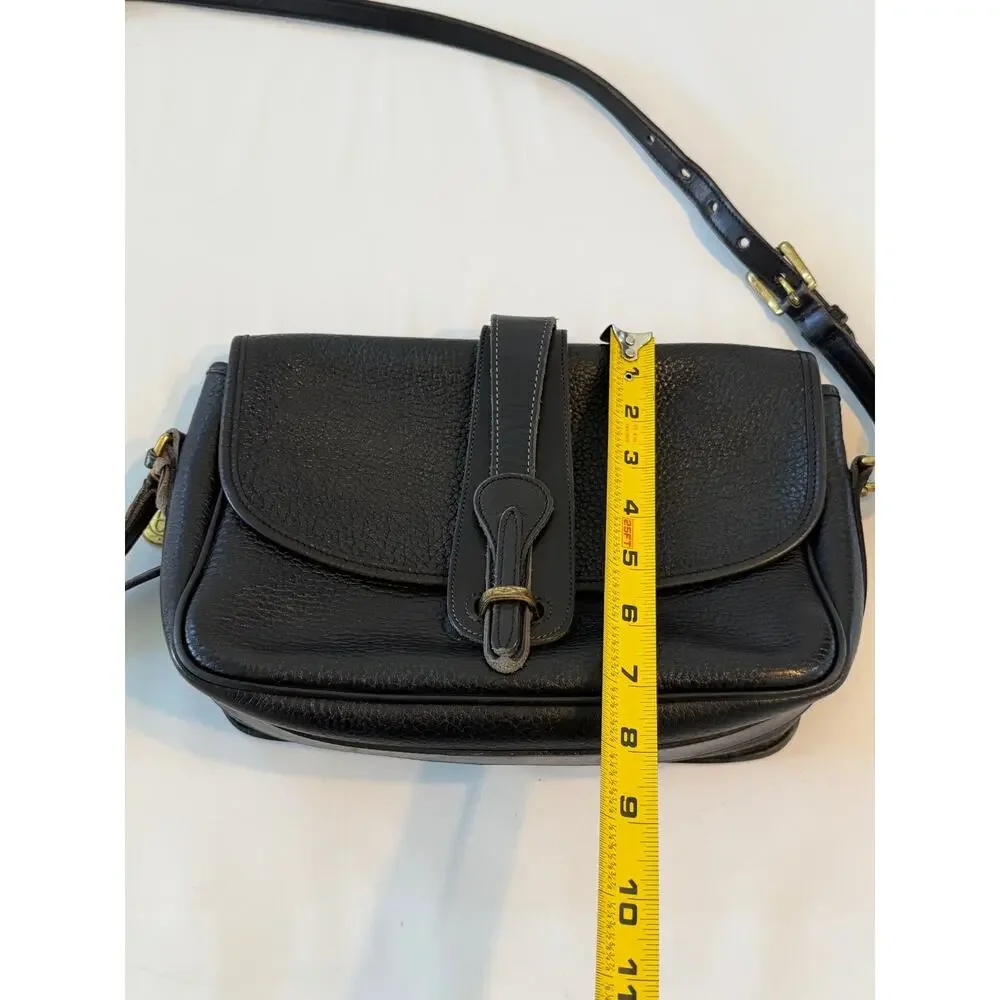 Dooney & Bourke Leather Equestrian Crossbody Bag Black Vintage - Picture 3 of 16